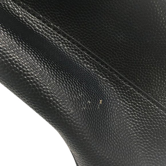 Pre-Loved Saint Laurent Quilted Grain de Poudre Monogram Tote - Picture 11 of 12